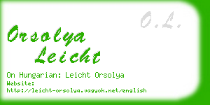 orsolya leicht business card